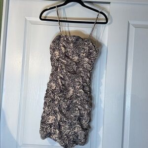 joa sequin dress JOA Metallic and Sequin Snake Print Mini Dress Large
